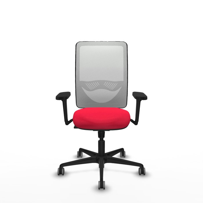 PIQUERAS Y CRESPO Silla de oficina Zulema con Mecanismo Sincro, Rojo y Blanco