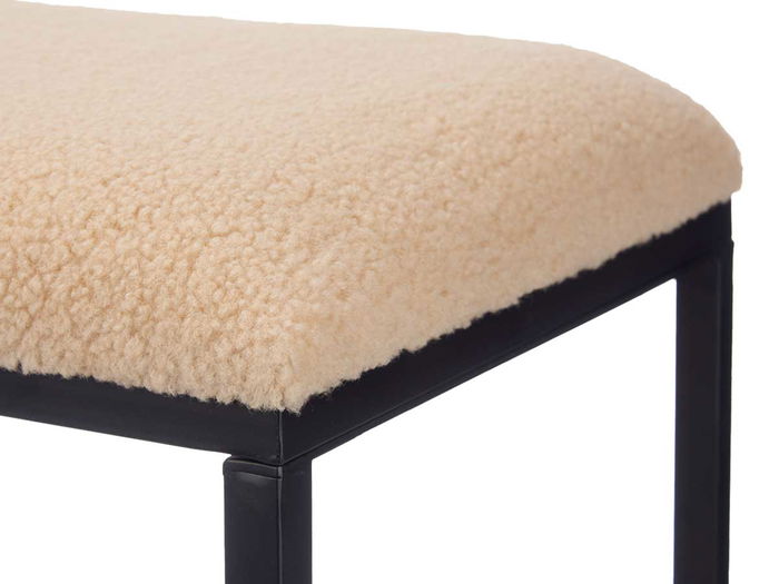 Giftdecor Banco Borreguito Beige 81x42x38 cm