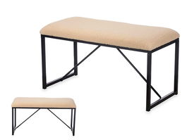 Giftdecor Banco Borreguito Beige 81x42x38 cm