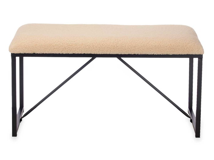 Giftdecor Banco Borreguito Beige 81x42x38 cm