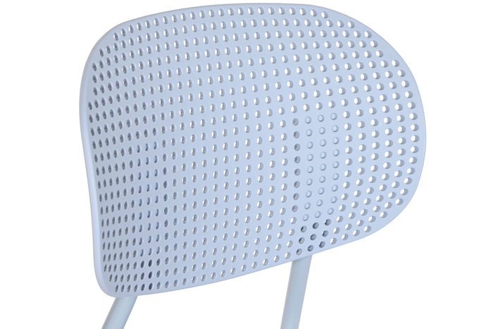 DKD Home Decor Silla PP Metal Azul Celeste Apilable DKD Home Decor Silla PP Metal Azul Celeste Apilable