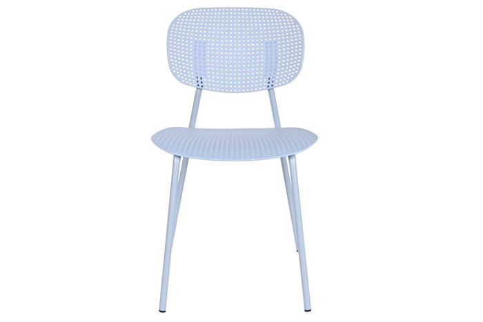 DKD Home Decor Silla PP Metal Azul Celeste Apilable DKD Home Decor Silla PP Metal Azul Celeste Apilable