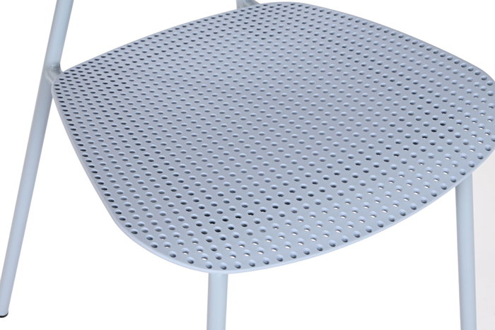 DKD Home Decor Silla PP Metal Azul Celeste Apilable DKD Home Decor Silla PP Metal Azul Celeste Apilable