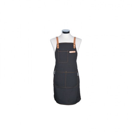 Zzmen Delantal Barbero Black Night Negro Zzmen Delantal Barbero Black Night Negro