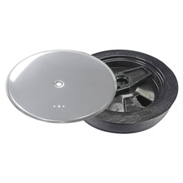 WOLFPACK LINEA PROFESIONAL Tapa Bote Sifónico PVC con Aireador Ø 110 mm Color Inox
