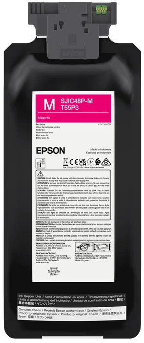 Epson SJIC48P-M Cartucho de Tinta Original Magenta 480 ml, Pack Individual, Compatible con ColorWorks C8000e