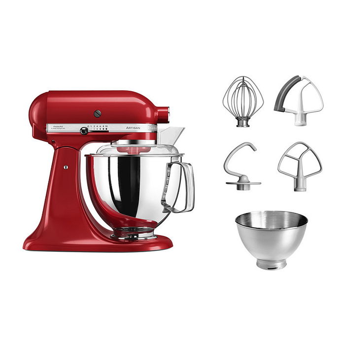 Kitchenaid Robot Línea Artisan 5KSM175 PS EER Rojo 4,8L Robot de Cocina Doméstico de Alto Rendimiento con Acción Planetaria Kitchenaid Robot Línea Artisan 5KSM175 PS EER Rojo 4,8L Robot de Cocina Doméstico de Alto Rendimiento con Acción Planetaria
