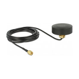DeLOCK Antena WLAN 802.11 b/g/n RP-SMA 2 dBi con cable RG-174 1,5 m para exteriores negro