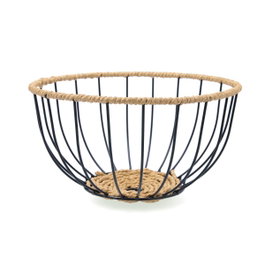 Quid Cesta Alta Acero Carbono Trend 27,5x27,5x15 cm, Negro (12 Unidades)