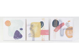 DKD Home Decor Cuadro Lienzo Pino 40x1,8x40 Abstracto Surtido de 3
