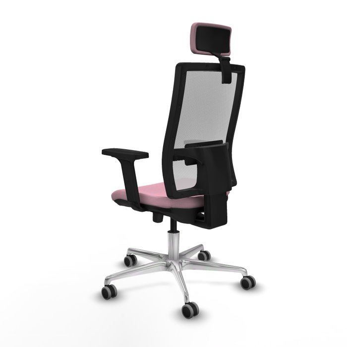PIQUERAS Y CRESPO Silla de oficina Horna Rosa y Blanca con mecanismo Sincro/Traslack PIQUERAS Y CRESPO Silla de oficina Horna Rosa y Blanca con mecanismo Sincro/Traslack