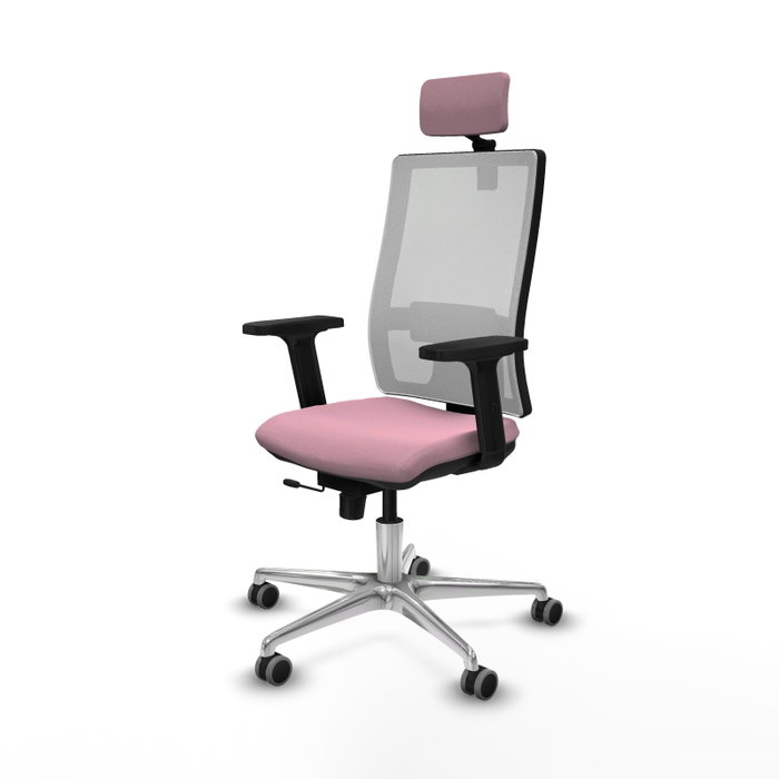 PIQUERAS Y CRESPO Silla de oficina Horna Rosa y Blanca con mecanismo Sincro/Traslack PIQUERAS Y CRESPO Silla de oficina Horna Rosa y Blanca con mecanismo Sincro/Traslack