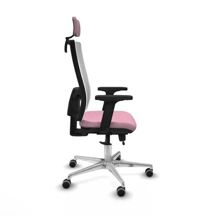 PIQUERAS Y CRESPO Silla de oficina Horna Rosa y Blanca con mecanismo Sincro/Traslack PIQUERAS Y CRESPO Silla de oficina Horna Rosa y Blanca con mecanismo Sincro/Traslack