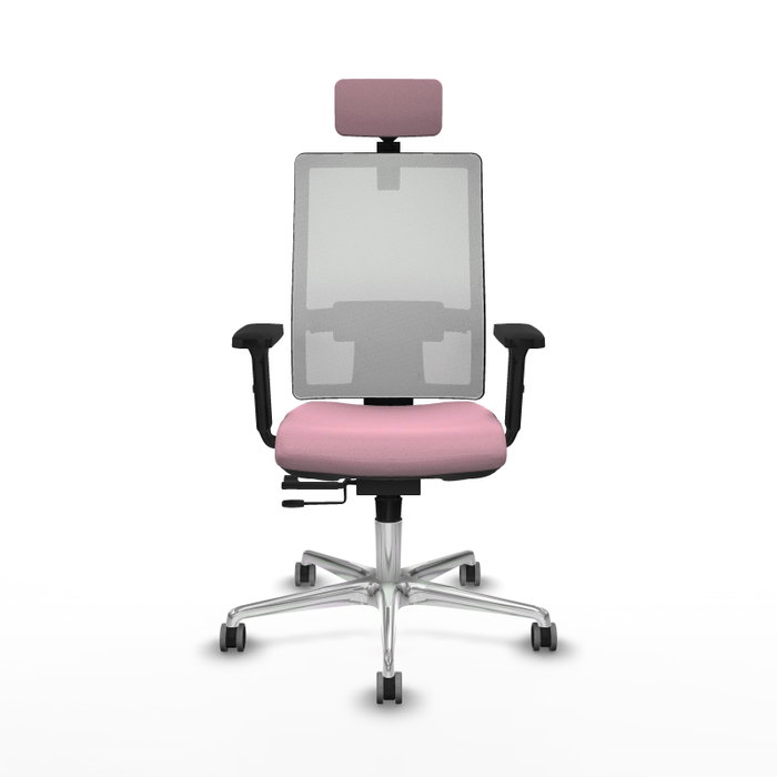 PIQUERAS Y CRESPO Silla de oficina Horna Rosa y Blanca con mecanismo Sincro/Traslack PIQUERAS Y CRESPO Silla de oficina Horna Rosa y Blanca con mecanismo Sincro/Traslack