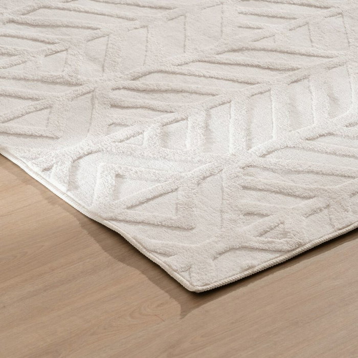 Ixia Alfombra Geométrico Crudo Poliéster 80 x 170 x 150 cm