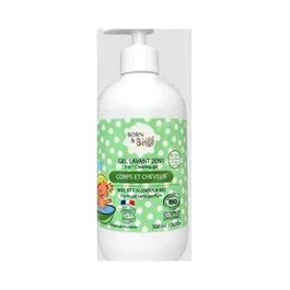 BORN TO BIO Gel Limpiador 2 en 1 para Bebé 500ml - Cosmos Organic - Sin Perfume - Limpieza Suave para Piel y Cabello