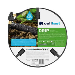 Cellfast Manguera Porosa de Riego por Goteo 1/2 pulg ø12,5 mm x 7,5 m