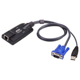 ATEN Adaptador KVM USB - VGA a Cat5e/6 (Módulo CPU) con Puertos PS/2, VGA, USB, RJ-45 para Control Remoto de Equipos