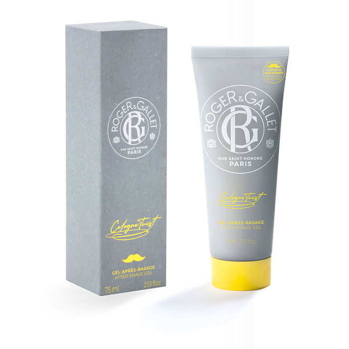 Roger & Gallet Gel After Shave Cologne Twist para Hombre, 75 ml - Gel Después del Afeitado Hidratante con Fragancia Cítrica y de Maderas Blancas