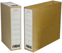 Caja Archivo Definitivo Fade Fº 80Mm Kraft 250G Con Cintas De Cierre (Bad001-000-00) (Set de 100)