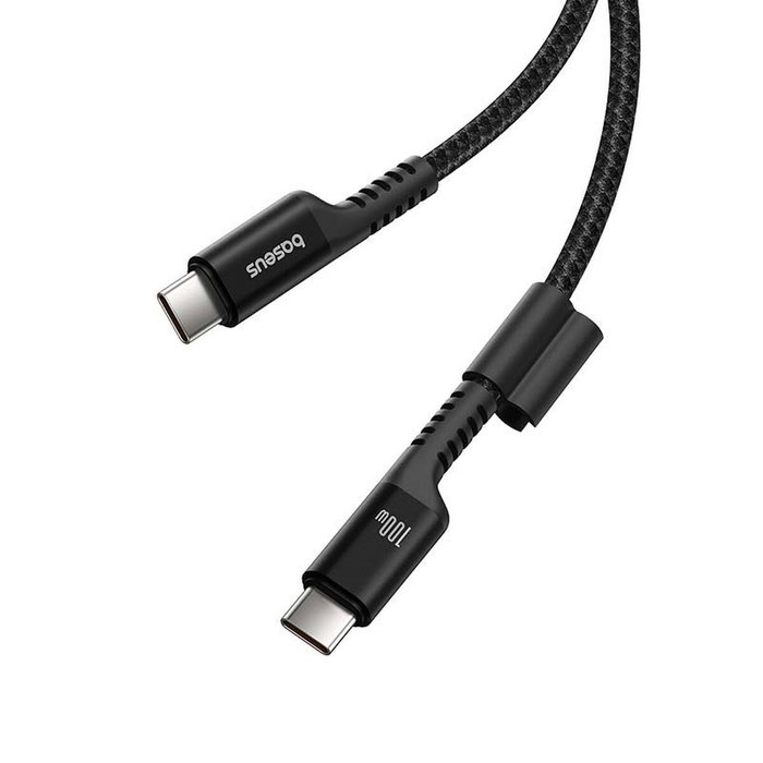 Baseus Cable USB-C a USB-C Fish-Eye 100W, 1m, Negro