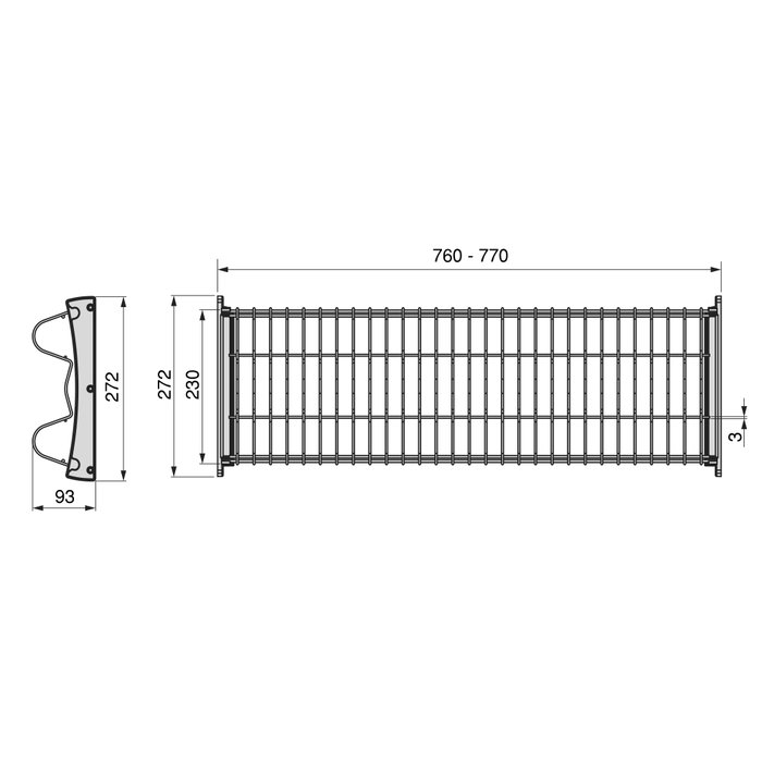 Emuca Escurreplatos para módulos altos Suprastar, módulo 800mm, Acero, Cromado