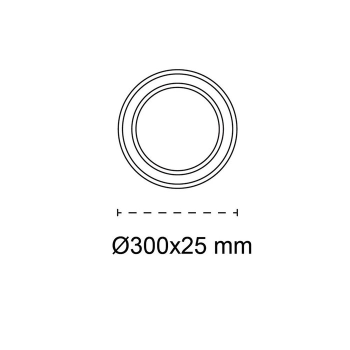 Cristalrecord Plafón LED Circular Mery Ø30 cm, 24W, 3CCT 3000K/4000K/6500K, Dimable, 2420 Lm, Blanco, Ultra Slim, IP20, Clase F