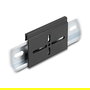DeLOCK Clip de Montaje de Aluminio para Riel DIN 70 x 47.8 mm, Negro, Referencia 67145