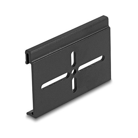 DeLOCK Clip de Montaje de Aluminio para Riel DIN 70 x 47.8 mm, Negro, Referencia 67145 DeLOCK Clip de Montaje de Aluminio para Riel DIN 70 x 47.8 mm, Negro, Referencia 67145