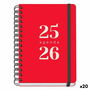 Agenda DOHE GRAMMAR Rojo A5 150 x 210 mm 2025-2026 (20 Unidades)