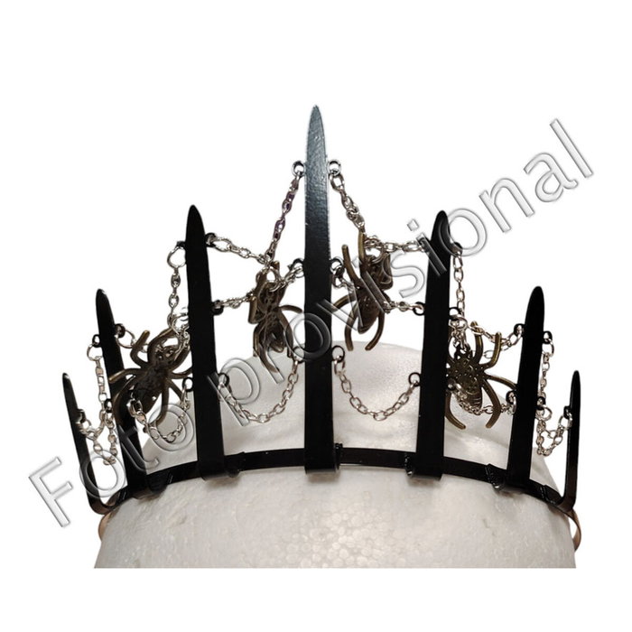 Atosa Cintillo Negro Decorativo con Arañas y Cadenas Colgantes para Disfraz de Bruja Halloween Fiestas Temáticas Atosa Cintillo Negro Decorativo con Arañas y Cadenas Colgantes para Disfraz de Bruja Halloween Fiestas Temáticas