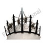 Atosa Cintillo Negro Decorativo con Arañas y Cadenas Colgantes para Disfraz de Bruja Halloween Fiestas Temáticas
