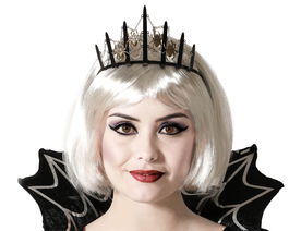 Diadema Negra con Arañitas para Disfraz de Bruja y Halloween