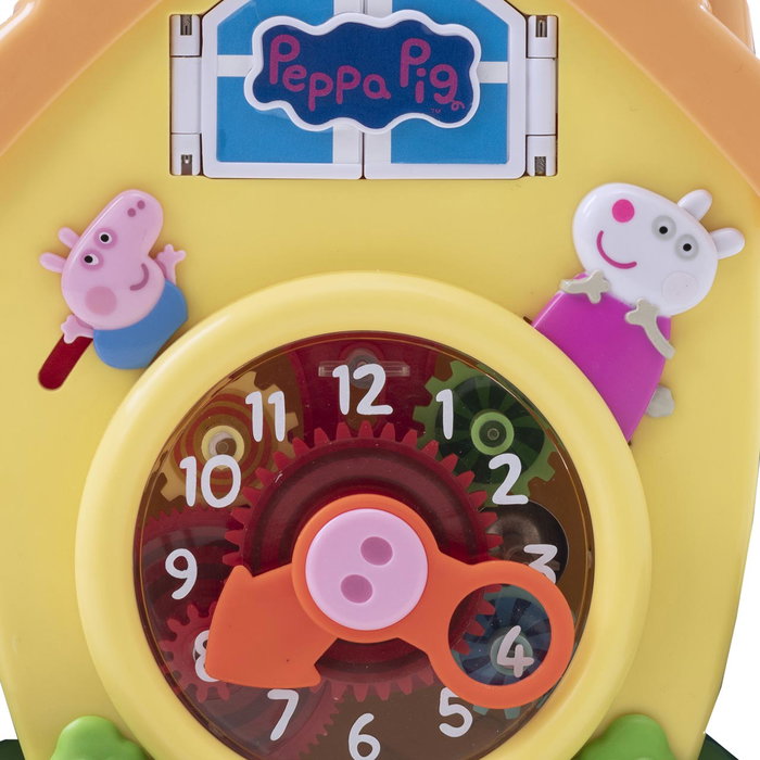 Deqube Reloj de Cuco Juguete Peppa Pig La Casita en la Colina Interactivo para Aprender la Hora "Peppa O'clock" con Campana, Chimenea y Personajes Móviles para Niños +18 Meses Deqube Reloj de Cuco Juguete Peppa Pig La Casita en la Colina Interactivo para Aprender la Hora "Peppa O'clock" con Campana, Chimenea y Personajes Móviles para Niños +18 Meses