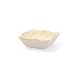 Bidasoa Bol Cuadrado Cerámico Milky Blanco 11cm