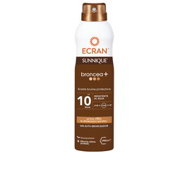 Ecran Sunnique Broncea+ Aceite en Spray Bronceador con SPF10 para un Bronceado Dorado Duradero - Protector Solar Corporal Resistente al Agua 250 ml