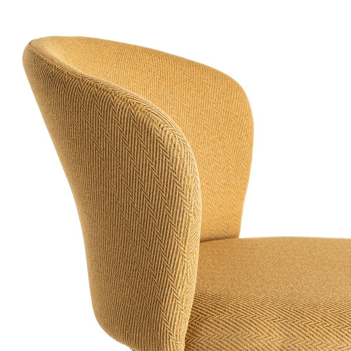 Taburete Espiga Mostaza Tejido-Metal 55 X 55 X 96 cm (Set de 2)