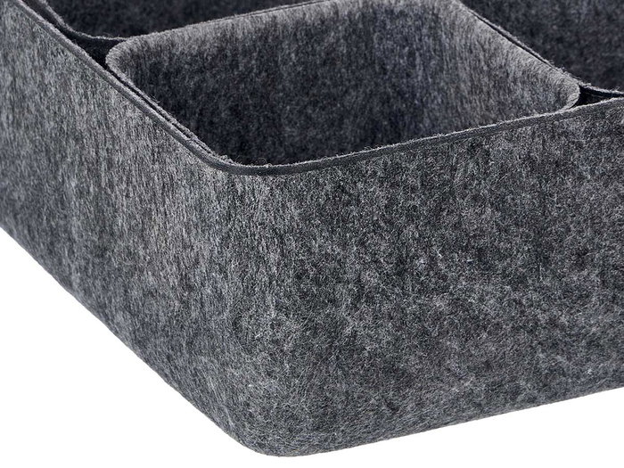 Kipit Set 5 Organizadores Surtidos Gris Fieltro 24x24x10 cm (Set de 8)