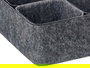 Kipit Set 5 Organizadores Surtidos Gris Fieltro 24x24x10 cm (Set de 8)
