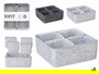 Kipit Set 5 Organizadores Surtidos Gris Fieltro 24x24x10 cm (Set de 8)
