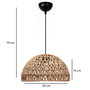 Opviq Lámpara de araña de cuerpo metálico con tapa de cuerda, altura ajustable, para decoración de interiores, 40W E27