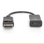 Digitus DA-70824 Adaptador DisplayPort a HDMI St/Bu 0,2m Activo DisplayPort Macho a HDMI Hembra Negro