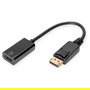 Digitus DA-70824 Adaptador DisplayPort a HDMI St/Bu 0,2m Activo DisplayPort Macho a HDMI Hembra Negro