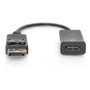 Digitus Adaptador DisplayPort a HDMI Activo 4K 0,2 m AK-340415-002-S