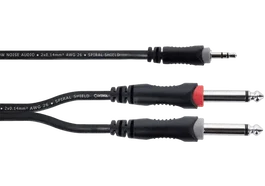 Cordial Cable Y Mini-Jack Estéreo / 2 Jacks Mono 5m