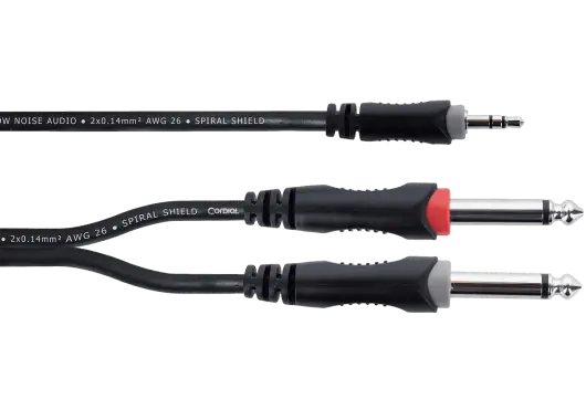 Cordial Cable Y Mini-Jack Estéreo / 2 Jacks Mono 5m