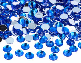 Innspiro Gemas Decorativas Acrílicas Círculo Azul 10mm