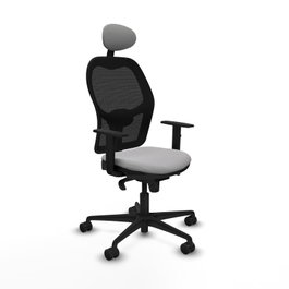 PIQUERAS Y CRESPO Silla de oficina Jorquera con mecanismo Sincro, Gris claro/Negro