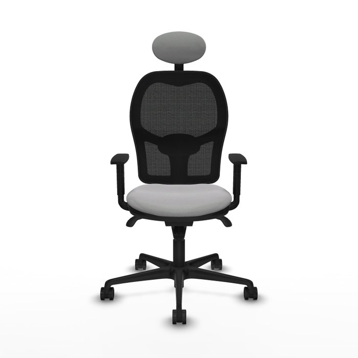 PIQUERAS Y CRESPO Silla de oficina Jorquera con mecanismo Sincro, Gris claro/Negro