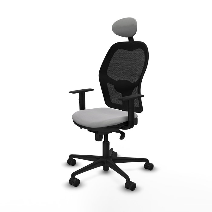 PIQUERAS Y CRESPO Silla de oficina Jorquera con mecanismo Sincro, Gris claro/Negro